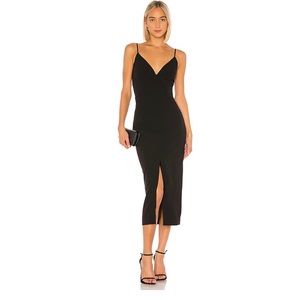NWT BARDOT Dianna Midi Dress Black size L